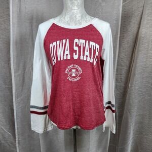 Iowa State Cyclones Women's Long‎ Sleeve Raglan T-Shirt Blue 84 NWT Size S